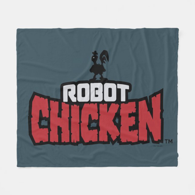 Robot Chicken Logo Fleecefilt (Framsidan (Horisontell))