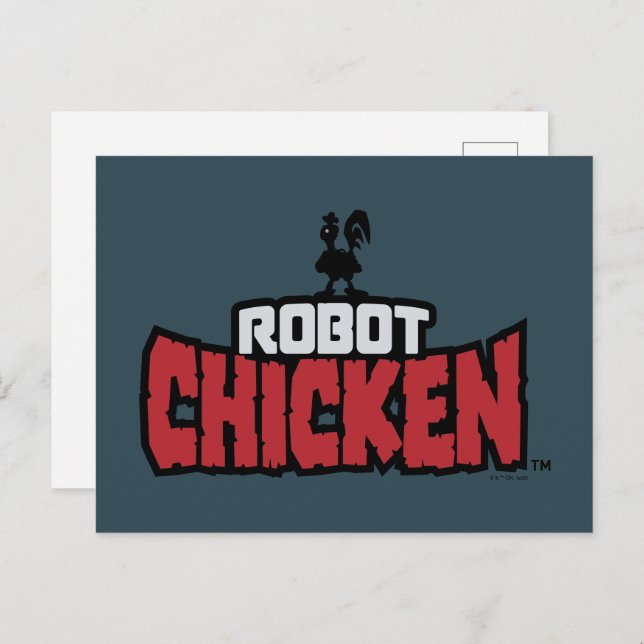 Robot Chicken Logotyp Vykort (Fram/baksida)