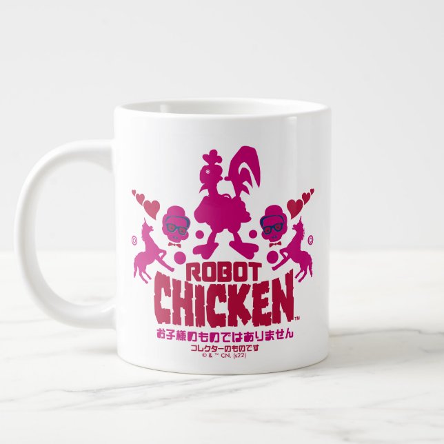 Robot Chicken Nerd Unicorn Graphic Jumbo Mugg (Vänster)