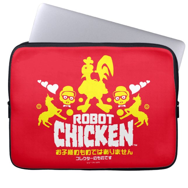 Robot Chicken Nerd Unicorn Graphic Laptop Fodral (Framsidan)