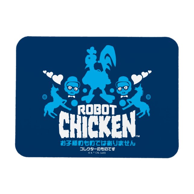 Robot Chicken Nerd Unicorn Graphic Magnet (Horisontell)