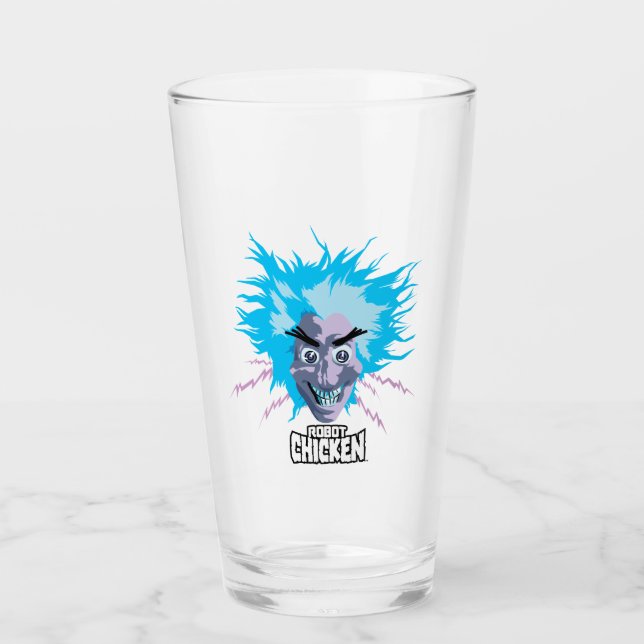 Robot Chicken Scientist Head Graphic Glaskopp (Framsida)