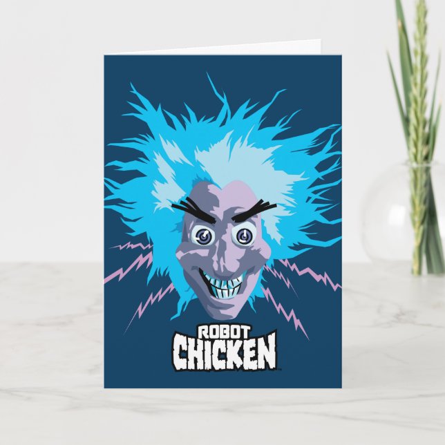 Robot Chicken Scientist Head Graphic Kort (Framsida)