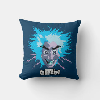 Robot Chicken Scientist Head Graphic Kudde