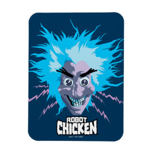 Robot Chicken Scientist Head Graphic Magnet