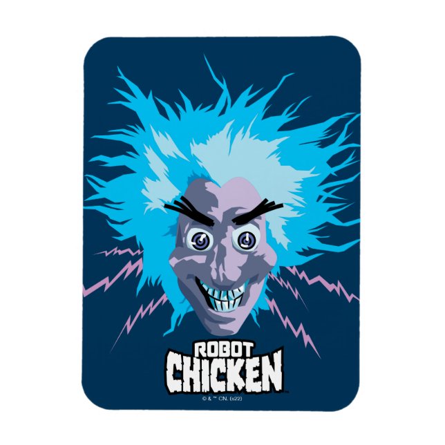 Robot Chicken Scientist Head Graphic Magnet (Vertikal)