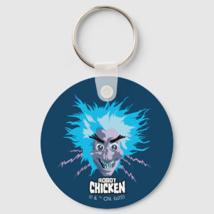Robot Chicken Scientist Head Graphic Nyckelring
