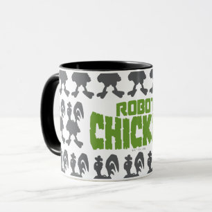 Robot Chicken Silhouette Mönster Mugg