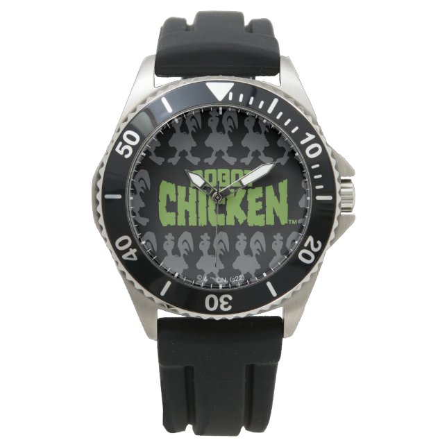 Robot Chicken Silhouette Pattern Armbandsur (Framsida)