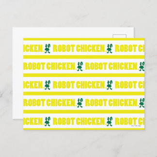 Robot Chicken Stripe Pattern Vykort