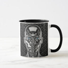 Robot chromé futuriste mugg