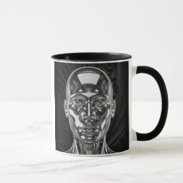 robot chrome futuriste mugg