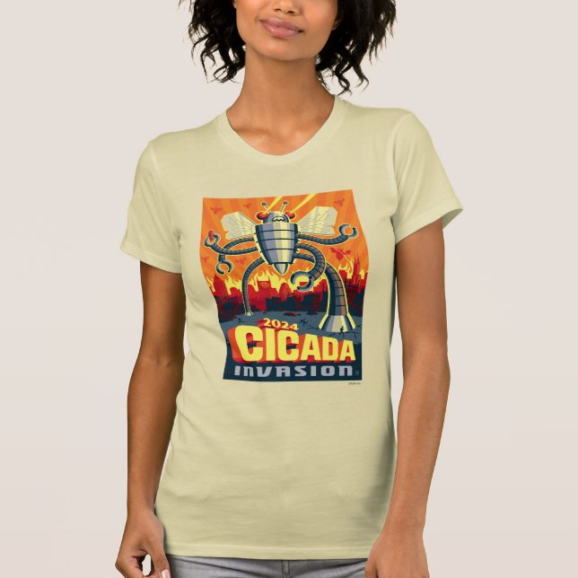 Robot Cicada T Shirt (Framsida)