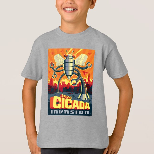 Robot Cicada T Shirt (Framsida)