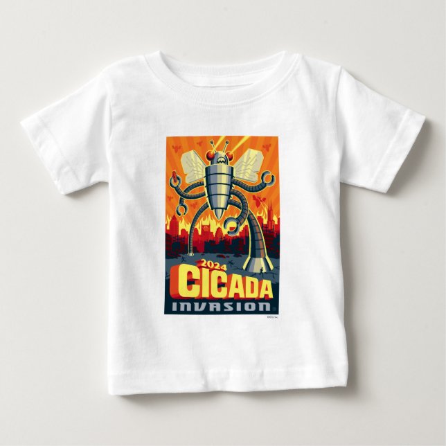 Robot Cicada T Shirt (Framsida)