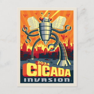 Robot Cicada Vykort