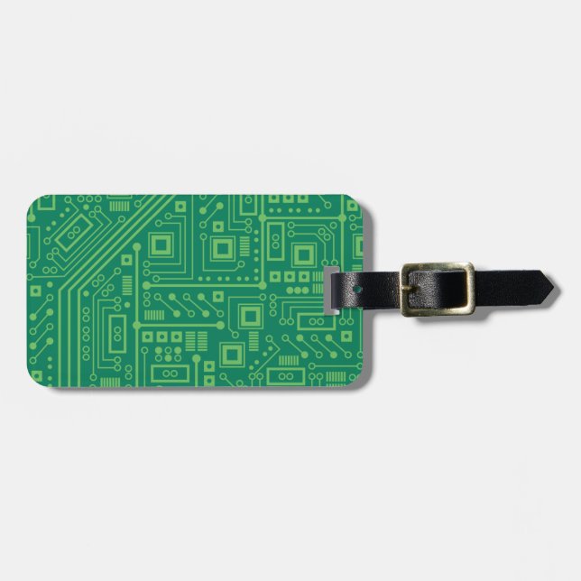Robot Circuit Board Bagagebricka (Horisontell Framsida)
