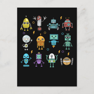 Robot Collection Funny Robotics Vykort