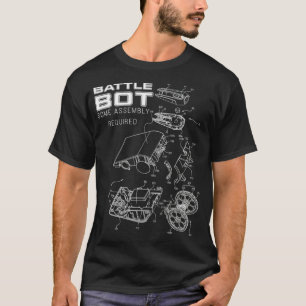 Robot Combat Fighting Battle Bots Patent Stil  T Shirt
