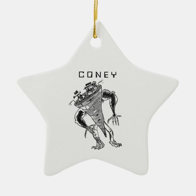 Robot Coney-ornament Julgransprydnad Keramik (Framsidan)