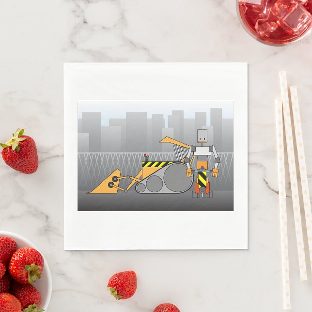 Robot Construction Worker Pappersservett (Skapare uppladdad)