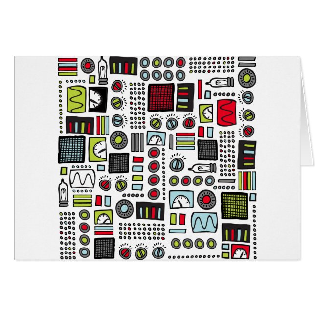 Robot Controls 3000 Hälsningskort (Framsidan Horizontal)