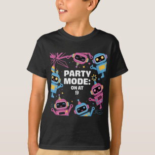Robot Coola Trendig Barn Birthday T-shirt