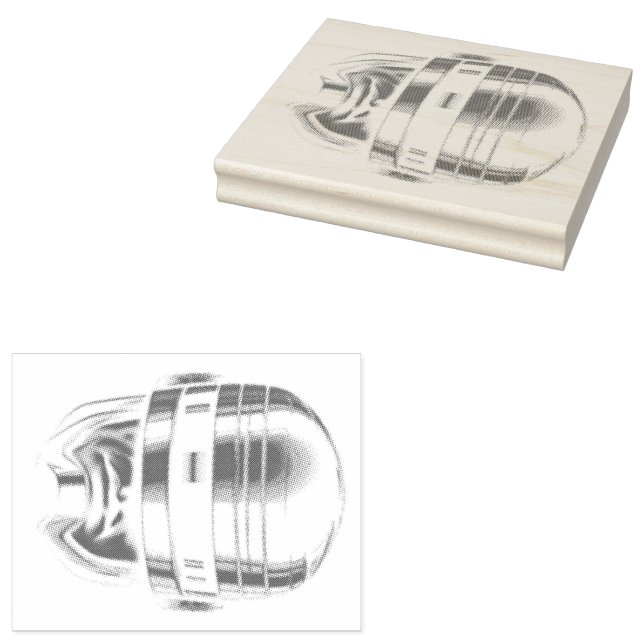 Robot Cop Helmet Stämpel (Stämplad)