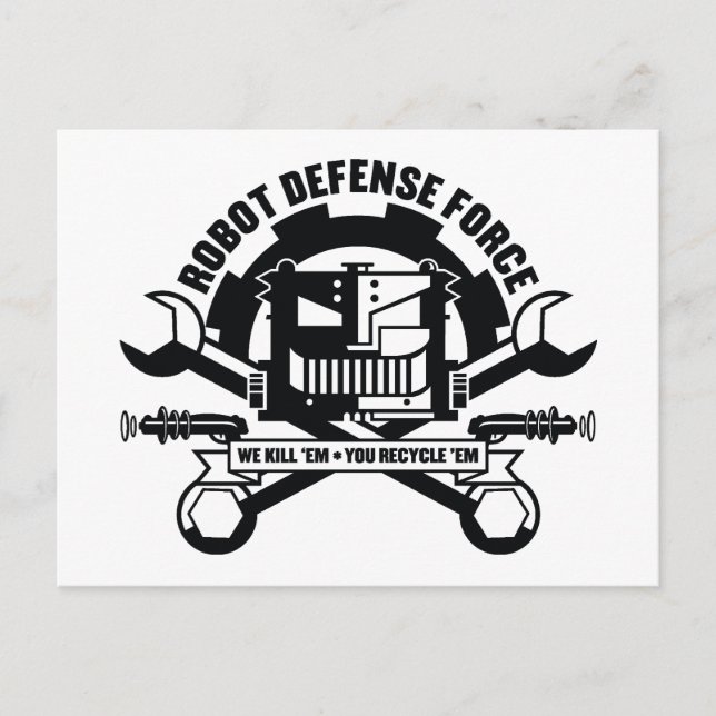 Robot Defence Force Postcard Vykort (Framsida)
