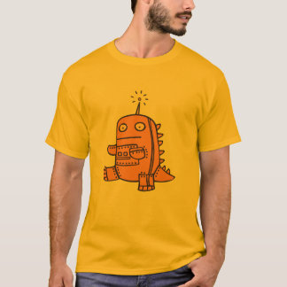Robot Dino - orange Tee