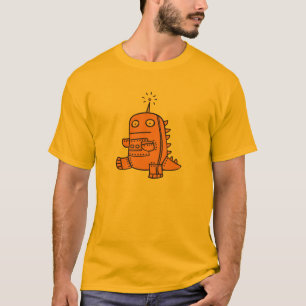 Robot Dino - orange Tee Shirt