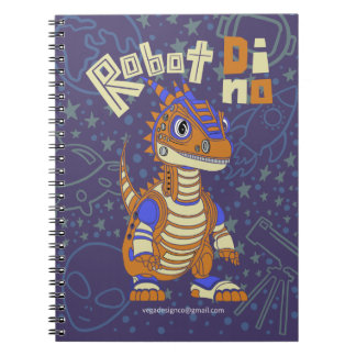 Robot Dino Spiral Notebook Anteckningsbok