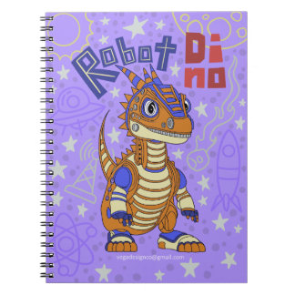 Robot Dino Spiral Notebook Anteckningsbok