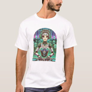 Robot DJ blandar musik T Shirt