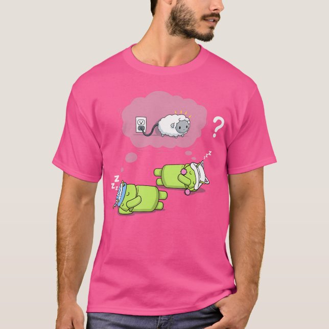 Robot Dream of Electric Sheep Sci-Fi Replicant BLA T Shirt (Framsida)