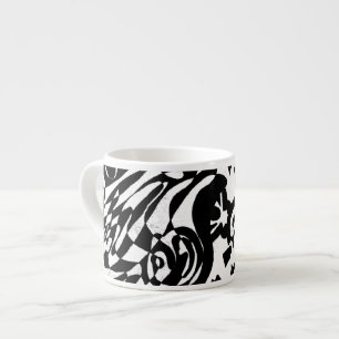 "Robot Dreams" B&W Abstrakt Art Espressomugg