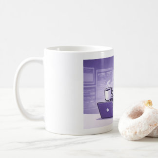 Robot dricker kaffe, Klassisk mugg, 33 cl Kaffemugg
