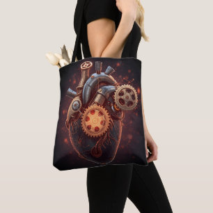 Robot Energy Tote Bag – Gear Heart Tech Design Tygkasse