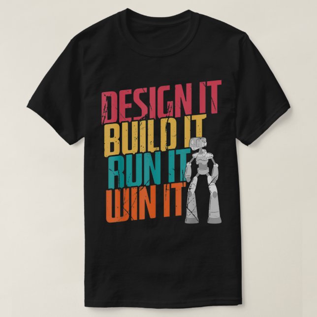 Robot Engineer Robotics  T Shirt (Design framsida)