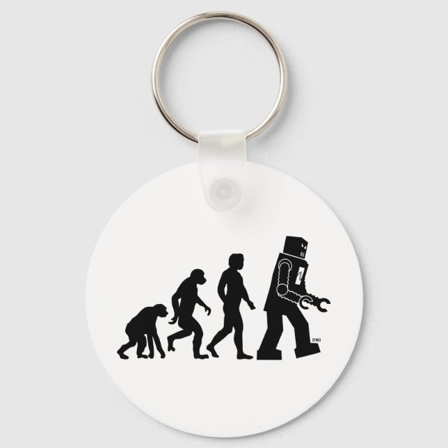 Robot Evolution Keychain Nyckelring (Framsida)
