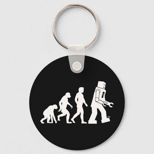 Robot Evolution Keychain Nyckelring (Framsida)