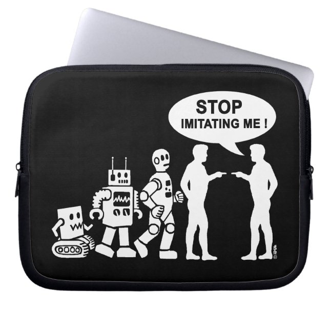 Robot evolution laptop sleeve (Framsidan)