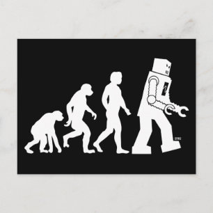 Robot Evolution Postcard Vykort