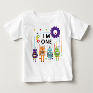Robot First Birthday Tshirts och Gifts