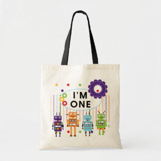 Robot First Birthday Tshirts och Gifts Tygkasse