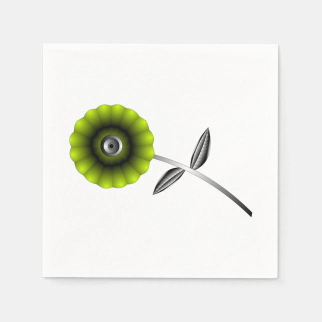 Robot Flower Napkin Pappersservett (Framsidan)