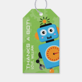 Robot Födelsedagsfest Party Favoriter Tacks Märkre Presentetikett