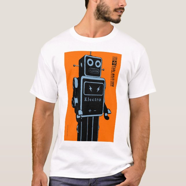 Robot för leksak för Quelstar leksakElectroMan Tin T Shirt (Framsida)