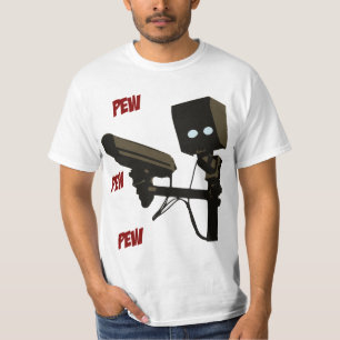 Robot för vapen för radar för laser för PewPew T-shirt