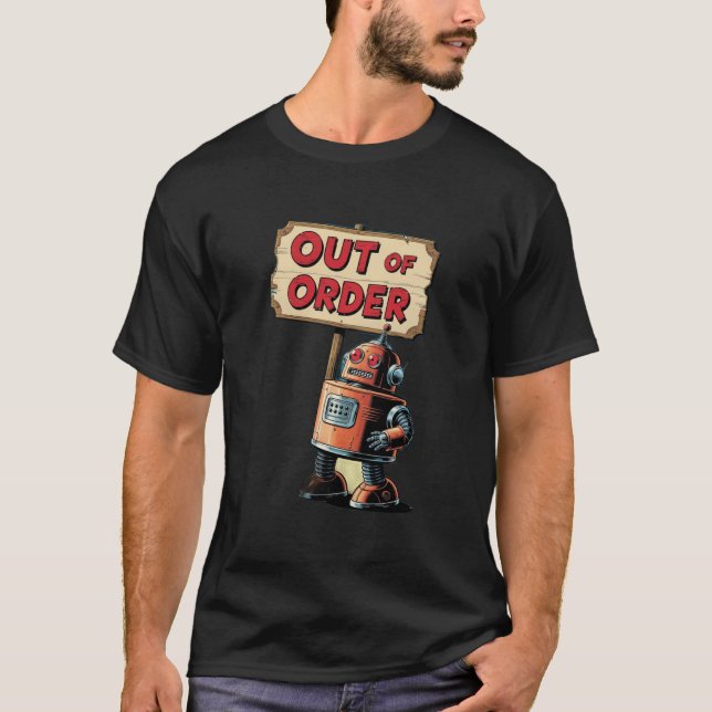 robot från 1950-talet t shirt (Framsida)